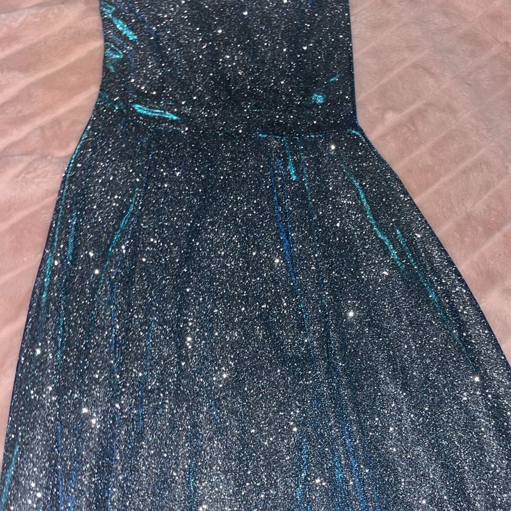 Sparkling Silver Evening Dress